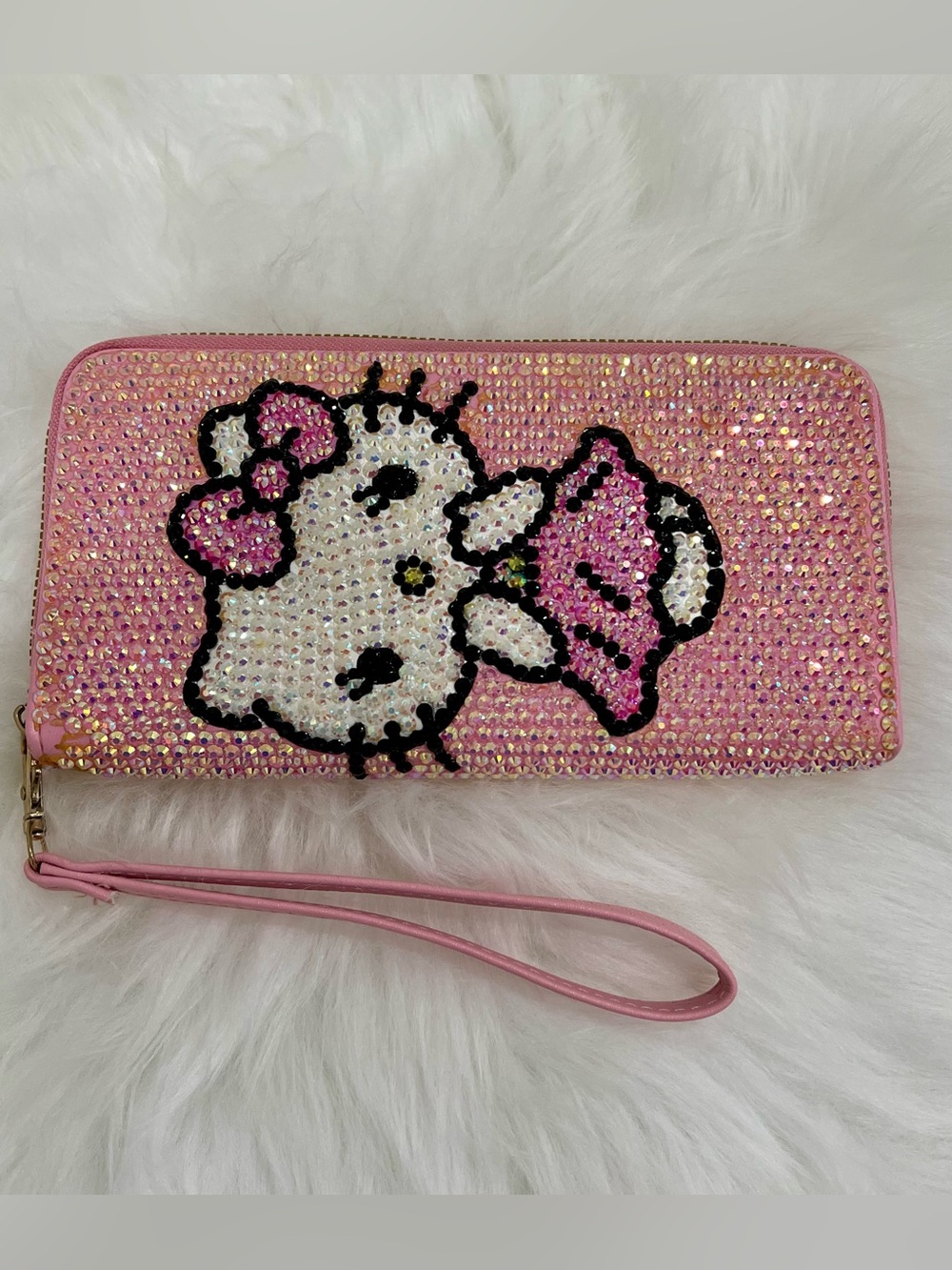 Pink Sequin Hello Kitty Wristlet Clutch